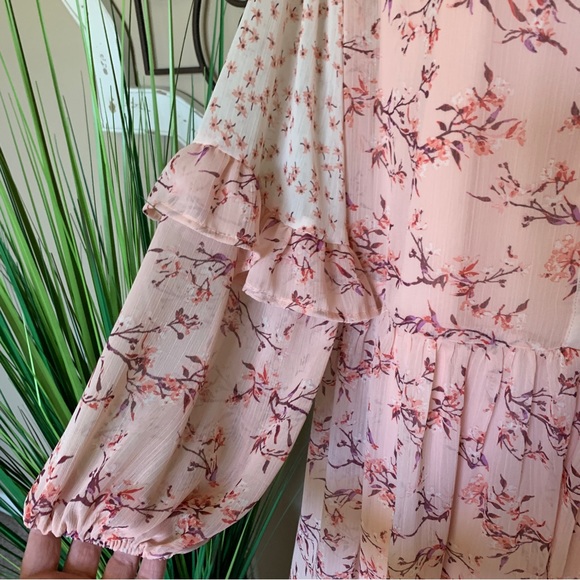 NWT OPHELIA ROE Size XL or 1X Pink Sheer Long Sleeve Flowing Tunic Top & Tank - Picture 3 of 6